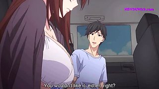 Horny Anime Girl Gets Fucked Hard in Car Backseat - Big Tits, Creampie, Rough Sex