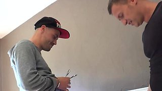Workers gangbang squirting MILF