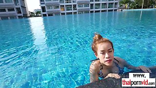 Buxom amateur porn Thai whore relaxing on cock