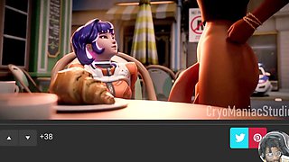 Hot animated hentai sex with epic cock reactions and wild face expressions