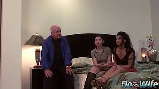 Lesbian watches her wife get fucked by a porn stud