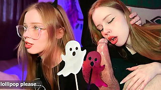 Stepsister had to Suck Big Dick for Lollipop