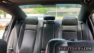 Hot Busty Lesbian Licking Best Friends Pink Shaved Pussy In The Car! - Hayley davies