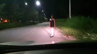 Martina Smith Dresses Like a Slut & Gets Paid for Car Sex with a Stranger