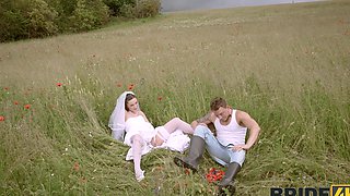 A bride cheats on her husband with her lover in the forest