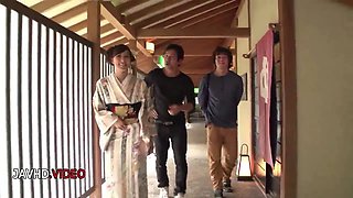 Outdoor Threesome Bliss: Aoi Mizuno's Erotic Blowjob Adventure