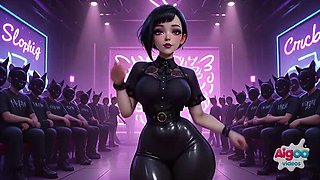 Goth Futa Seduction AI Hentai - Lesbian Teen MILF Deep Throat Sloppy Blowjob