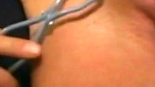 Dominating stretching pussy fingering