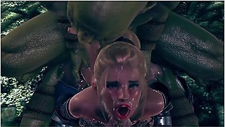Female Knight Lose To Monster Ork - Episode.26 With Car Toon