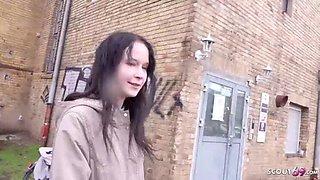 Shy German Teen Gets Picked Up & Fucked Hard in Public Street Casting