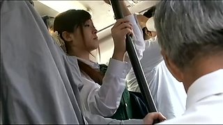 B3A0103-A girl is molested on a crowded bus and an aphrodisiac is applied to her pussy