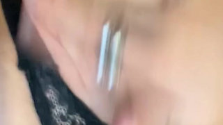 Scottish big ass slut squirting while riding on her dildo on cam