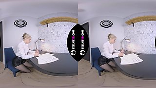 Virtual Reality Fetish Masturbation Video With Sexy Blonde Teen Miturasu