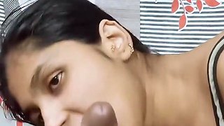 Beautiful Indian Collage Girlfriend Blowjob
