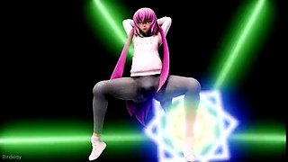 Dependable purple shemale loves dancing with her sexy gifted friends