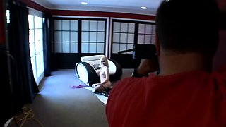 Blonde With Natural Big Boobs Loves Putting A Toy In Her