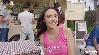 Latina Milf Fucked by BBC Outdoors - Food Truck Hookup feat. Catherine Knight