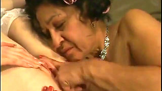 Mature woman strips younger woman naked and plays and licks her twat