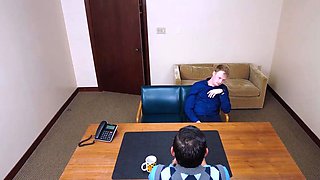 Kinky Wifes Spit Roast in the Principals Office