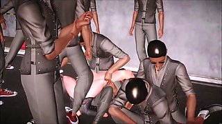 3D girls fight and lose: Big Tits, Bondage  Groupsex Porn