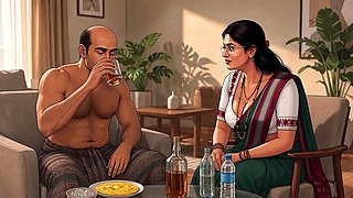 Sujatha Aunty Hits Balu Again While Husbend in House
