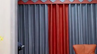 Amateur young teen solo masturbation on her livingroom