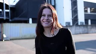 GERMAN SCOUT - Small Redhead Teen Peach Delina Pick Up