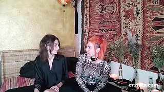 German Amateur Lesbian BDSM with Zora and Desiree - Hot Wax Fetish and Big Natural Tits