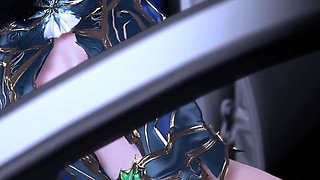 3D Horny Slut Mature MILF Cheating with Stranger in the Car