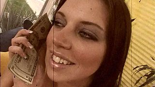 C.C summer blowbang lessons: Blowjob, Brunette  Interracial Porn