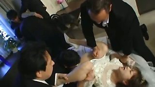 Asian bride gets hardcore group fucking