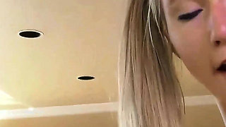 Hot Blonde Gets Fingered, Fucked Hard, and Filled Deep