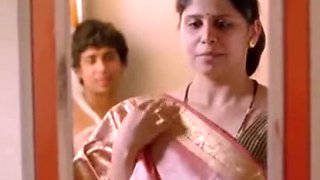 Hot Indian housewife passionately kisses her husband