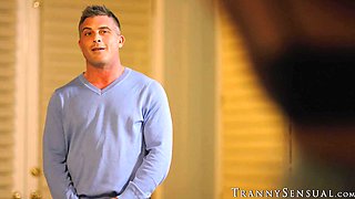 TS Jade Venus stuffs and stretches her stepdad Lance Harts tight ass