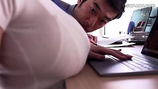 Huge Tits Secretary Hikaru Nagi Fucks Her Boss At The