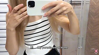 i Need to Squirt Urgently, and My Parents are Home... I Hid in the Bathroom ...