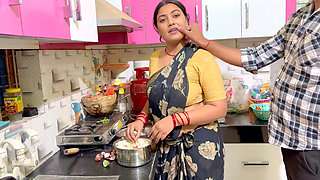 My Lovely Stepmother Was Cooking in the Kitchen, Stepfather Went to Office Then Stepmother Wants to Fuck