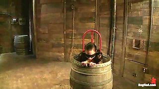 Fuck 'Over A Barrel' In A Barrel For Maggie - Kink