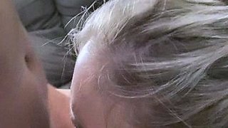 Tan stud gives a POV blowjob to his big cock