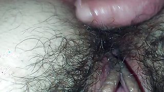 I get fucked doggy style in my hairy wet pussy and cum like a slut! 💦 Loud moaning - Amateur couple - Close up - Orgasm