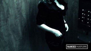 Naked Hustlers featuring Kierra Raquel's dildo at work sex