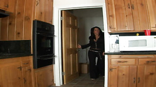 Interracial sex with Kendra Secrets dark haired MILF gets