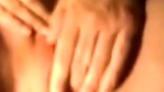 Jerking on my huge swollen clit