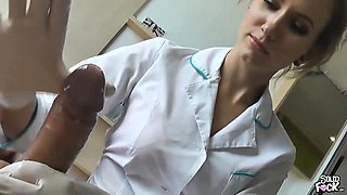 Sex treatment by a hot nurse creampie