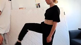 German Balls Busted - Emo Girl Ballbusting