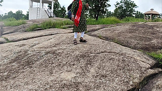 College girl came to roam with your boyfriend - told the family to go to college - Outdoor Forest Village Bhabhi Sex Full Night.