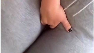 Public Pee Desperation In Tight Grey Pants Stuck Down Alleyway