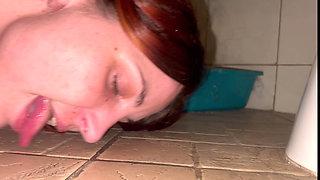 Licking Toilet Till Orgasm