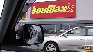 Hunt4k. man penetrates wondrous girl in his car while cuckold is around
