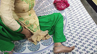 Maid Was Cleaning Her Boss Room Just Then Tear Her Salwar on Bed for Pussy Appeared Through Salwar Boss Fucked Hard